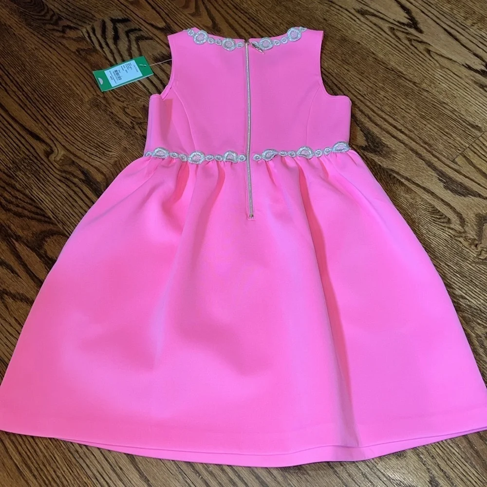 Lilly Pulitzer Girls Baylee Fit & Flare Dress in Pink Sunset Size X-Large NWT